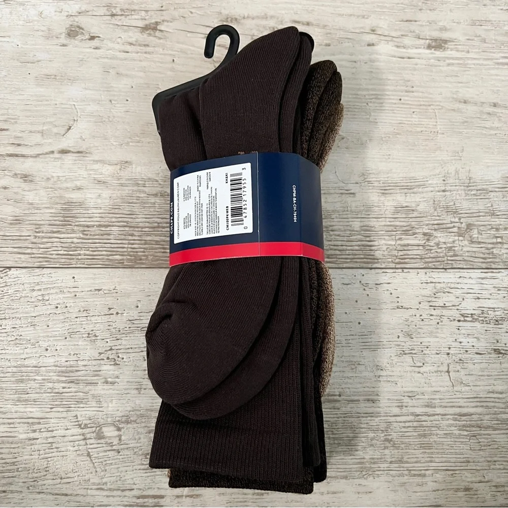 Chaps Men's Casual Socks - Pima Cotton Blend 3 Pack Performance Casual NWT!